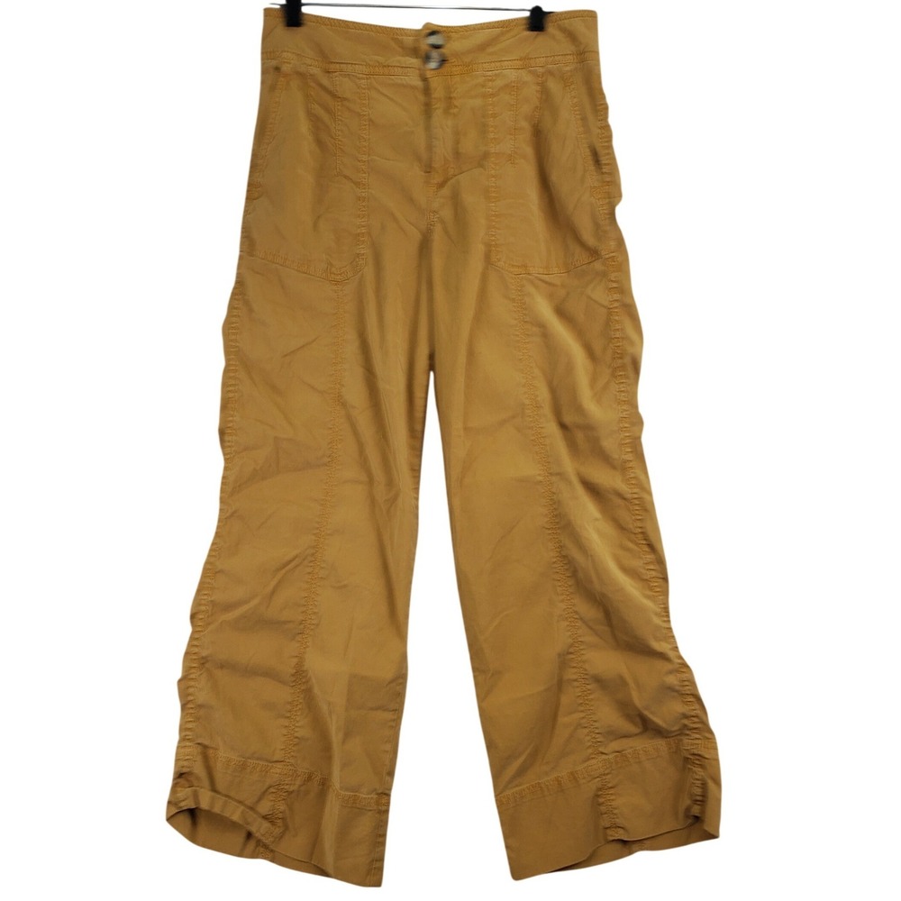 Anthropologie Wide Leg Utility Pants Womens 28 Yellow Mustard Boho Gorpcore